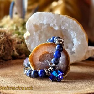 Chakra - Armband Sodaltih mit Swarovski-Kreuz