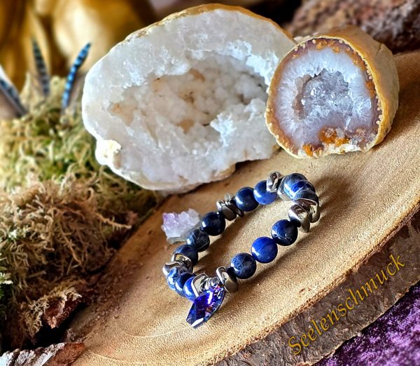 Chakra - Armband Sodaltih mit Swarovski-Kreuz – Bild 2