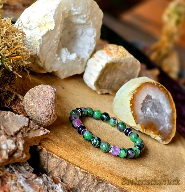 Rubin - Zoisit Edelsteinarmband – Bild 3