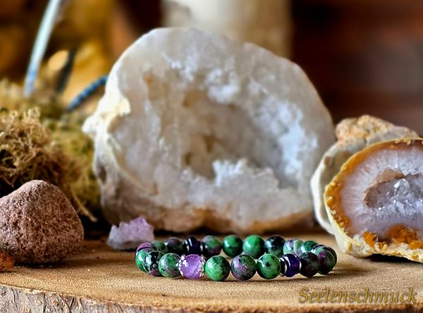 Rubin - Zoisit Edelsteinarmband – Bild 4