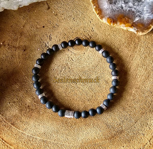 Unisex - Armband matter Onyx – Bild 5